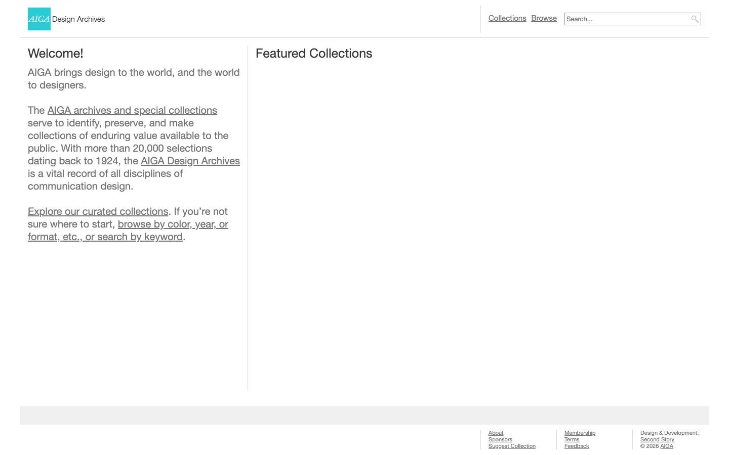AIGA Design Archives screenshot