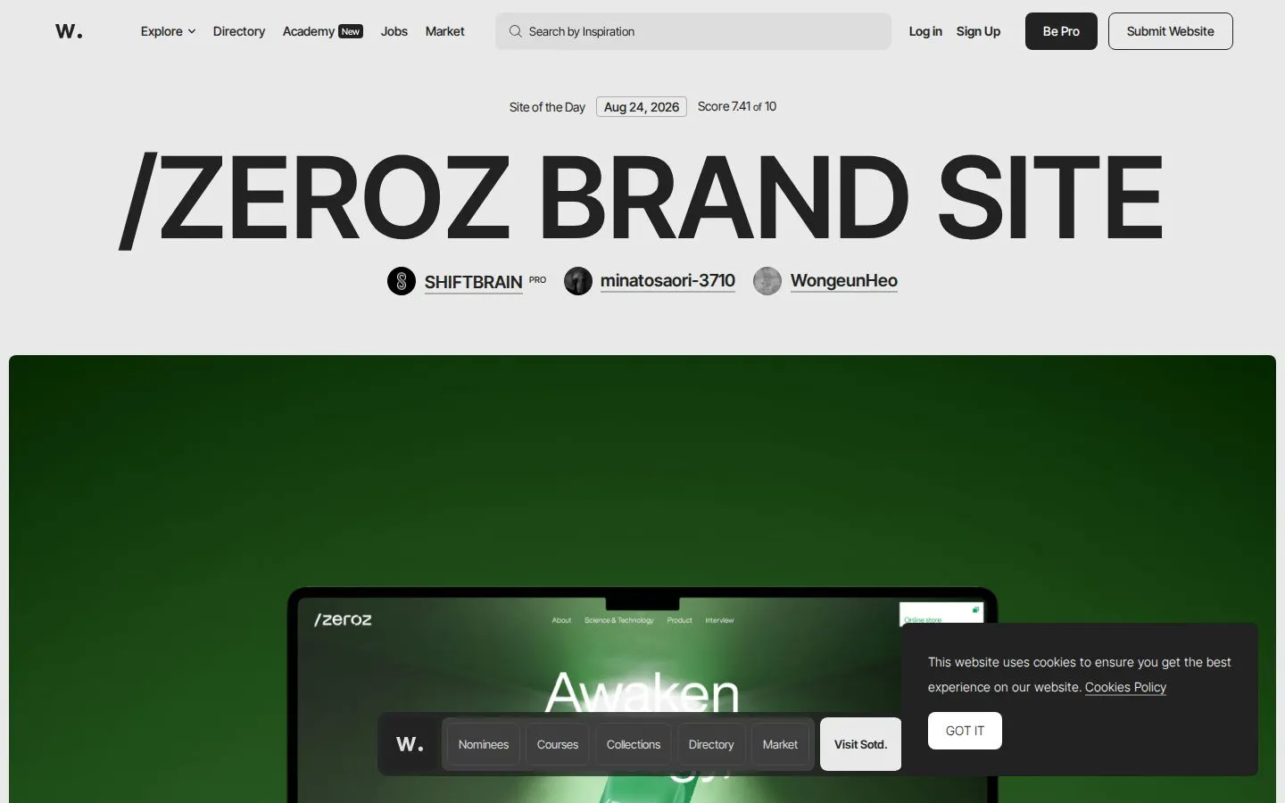 Awwwards screenshot