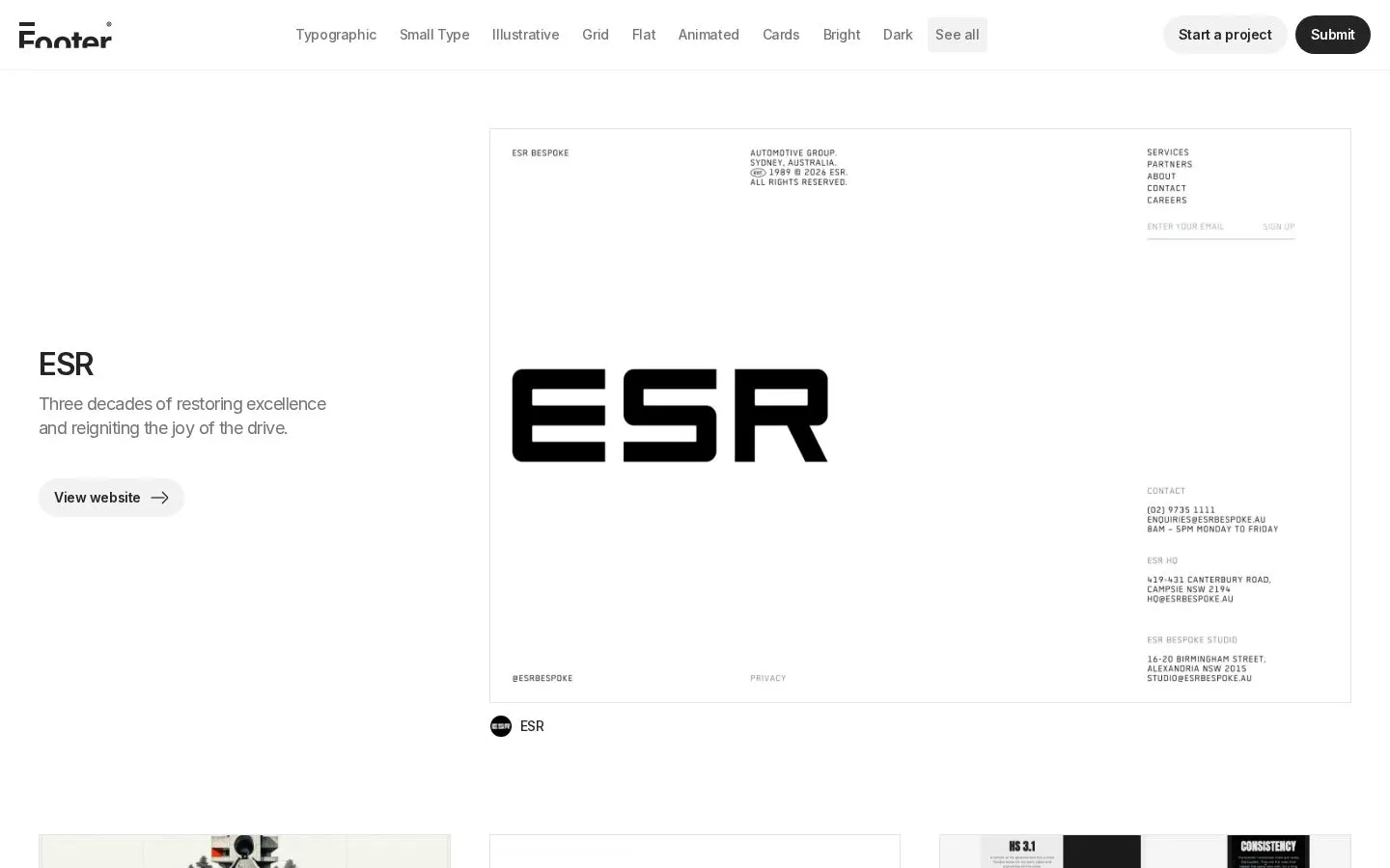 Footer.design screenshot