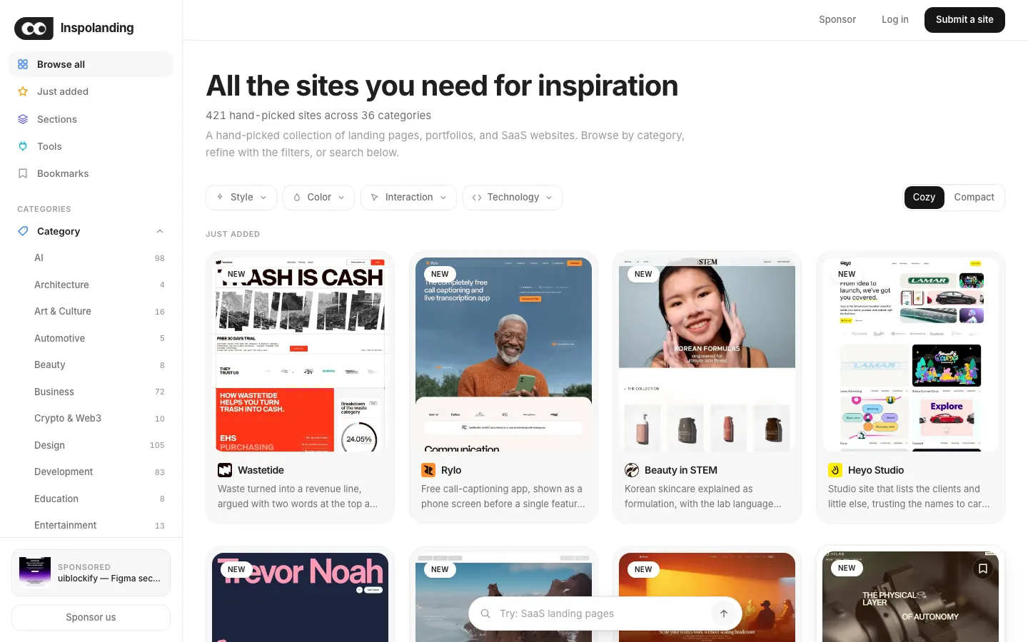 Inspolanding screenshot
