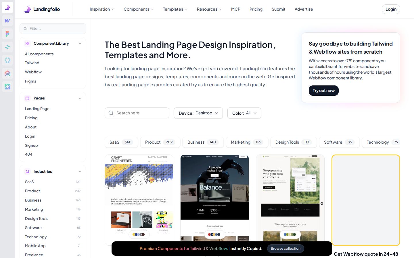 Landingfolio screenshot