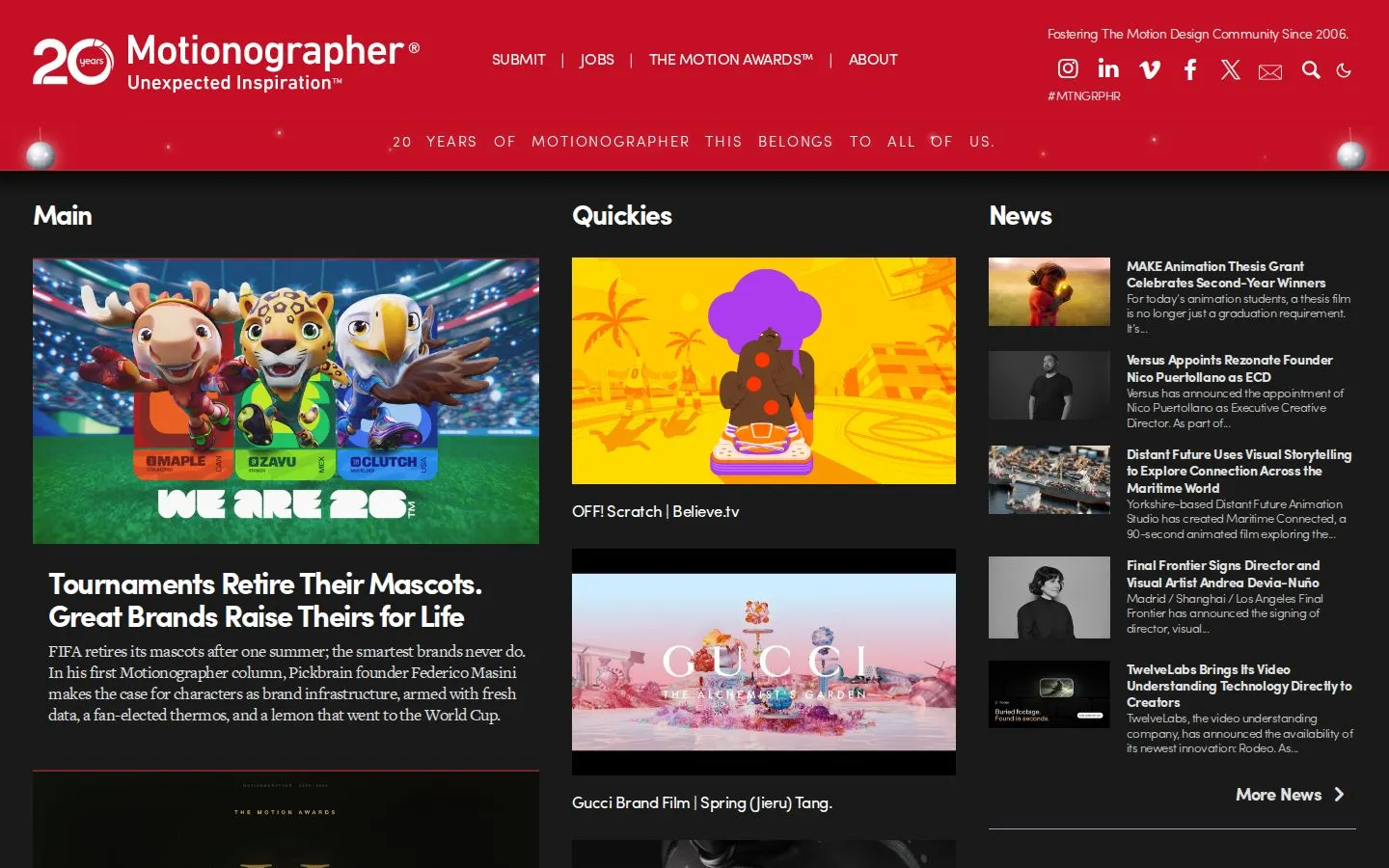 Motionographer screenshot
