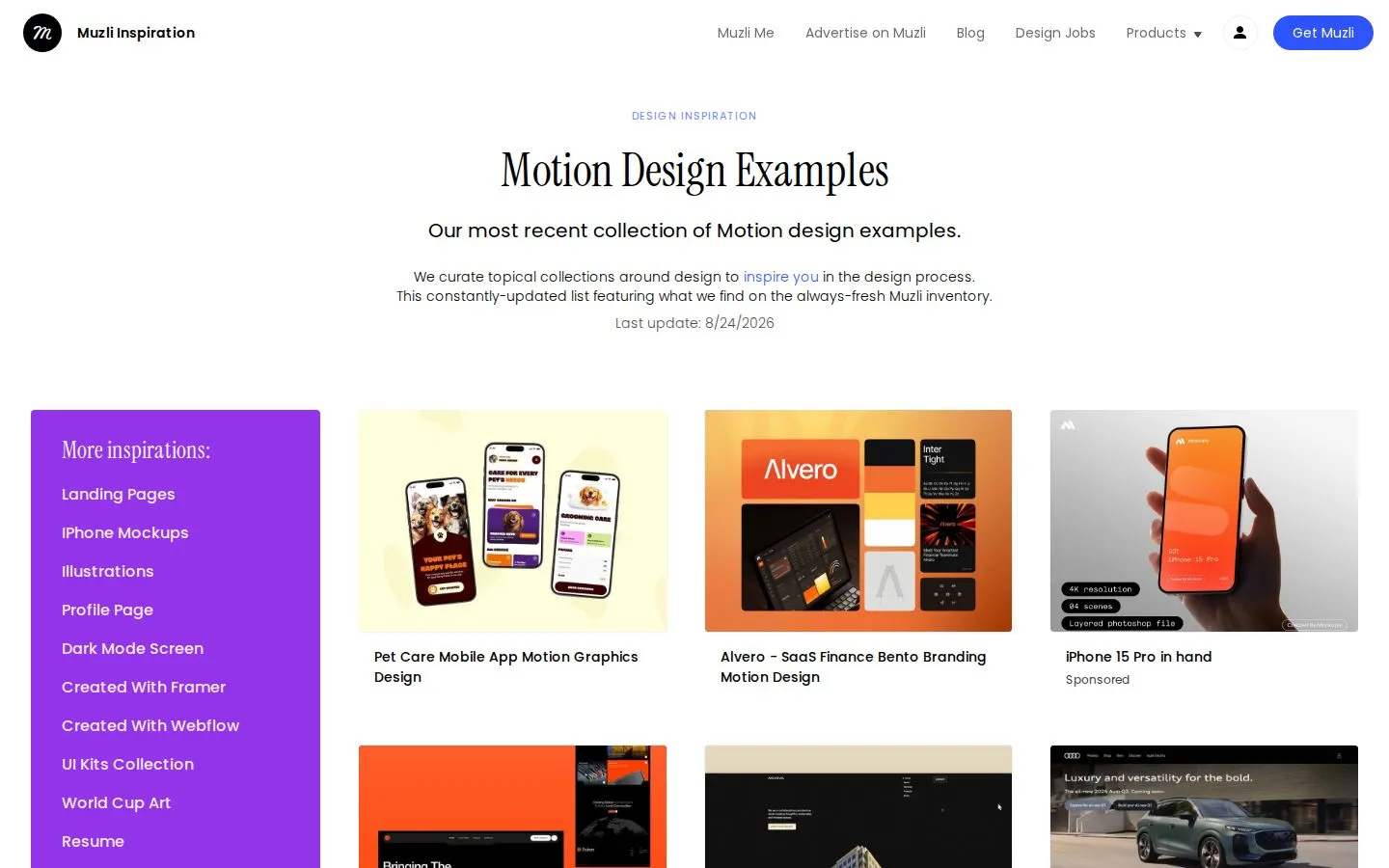 Muzli Motion screenshot