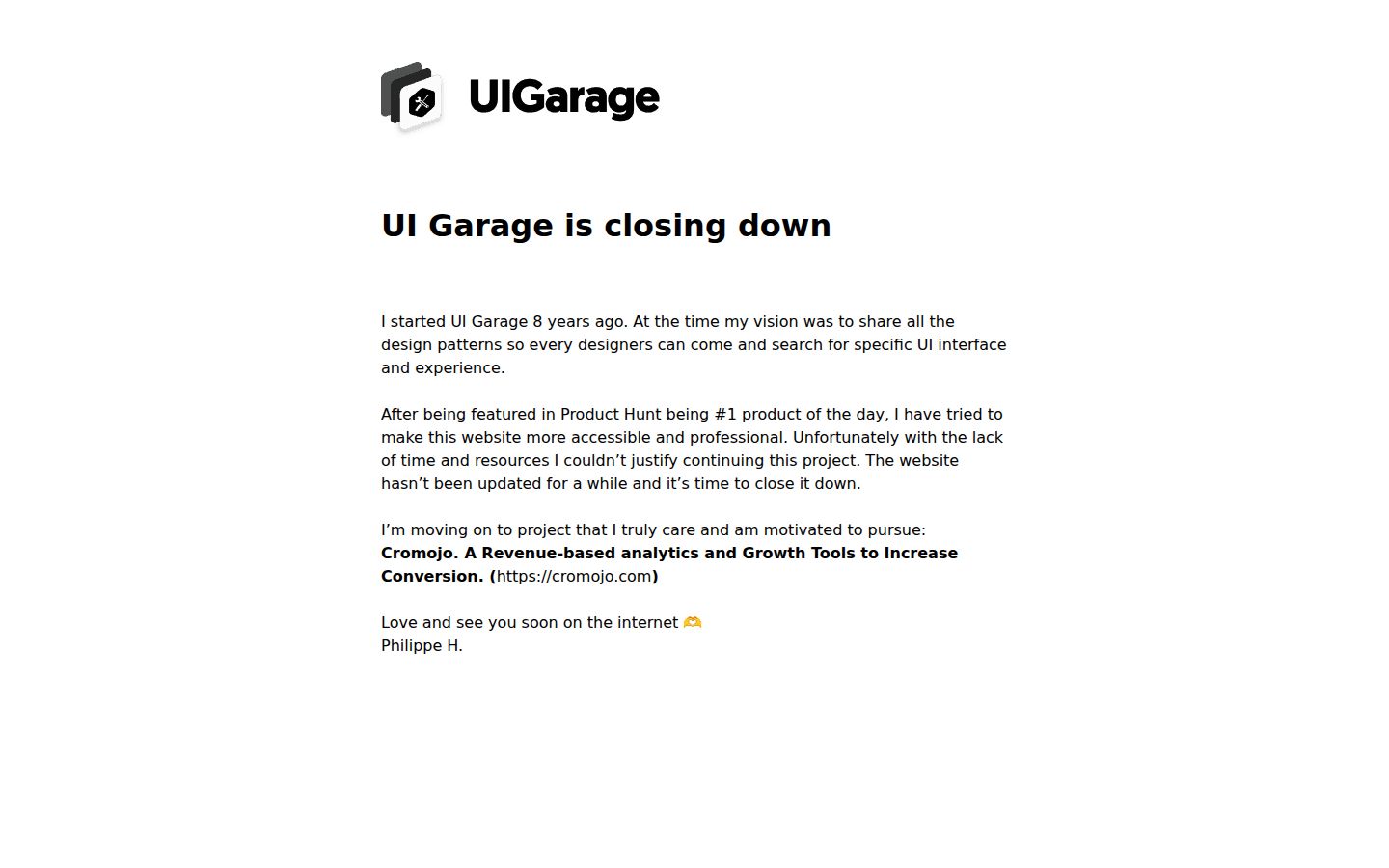 UI Garage screenshot